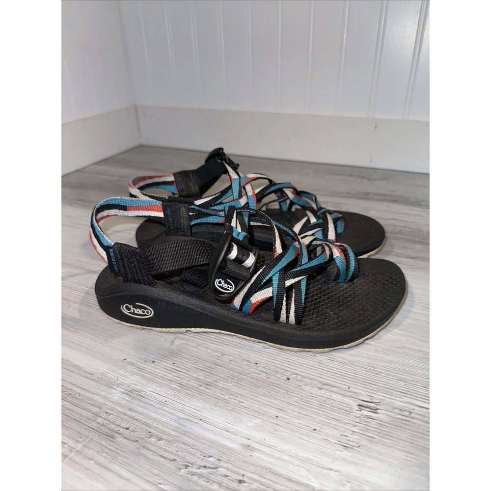 Chaco Z2 Cloud Sandals Women's Sz 6 Colorful Toe Loop Hiking Shoes Adjustable